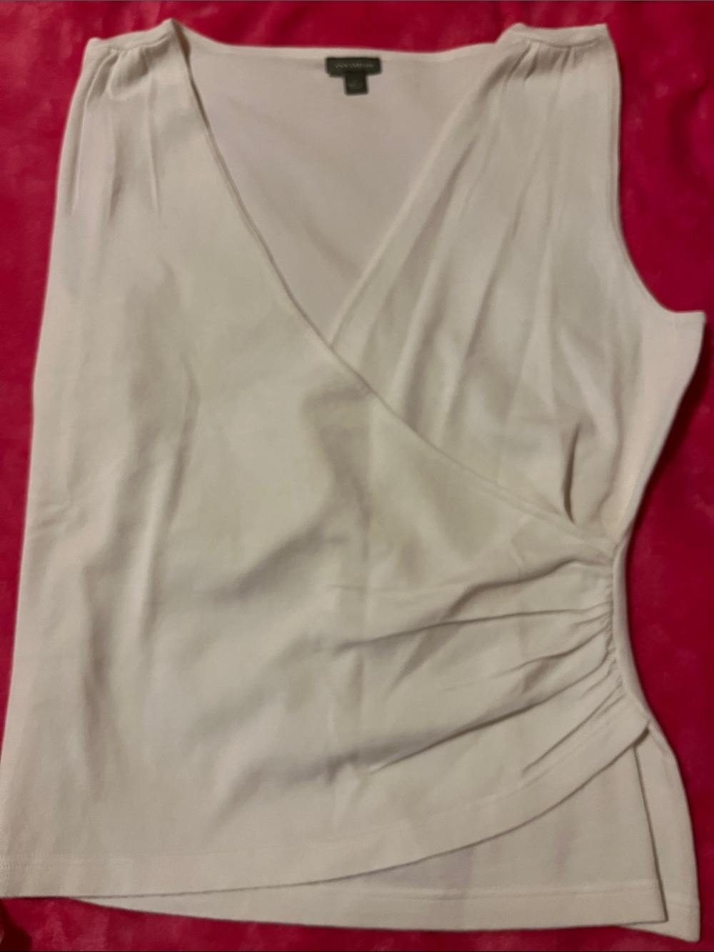 Ann Taylor Silk (75%) cream ruched top. NWOT - Picture 1 of 1